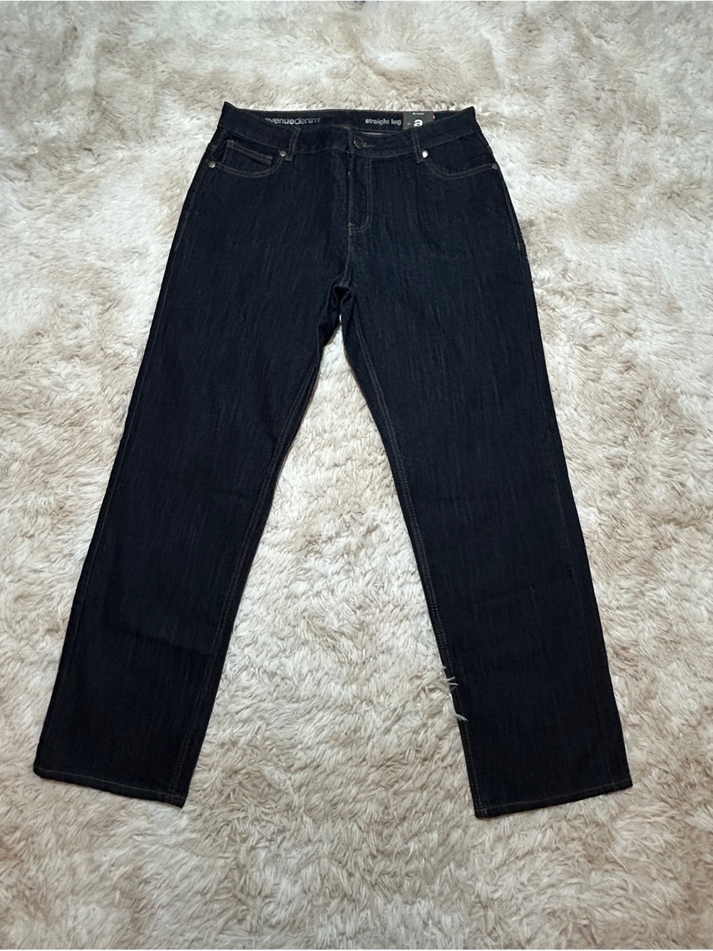 Avenue Dark Blue Straight-Leg Women’s Jeans